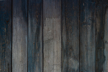 Old wood background. Blue wooden planks.