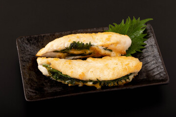 鶏ささみ紫蘇チーズ包み焼き