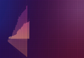 Financial chart on purple background