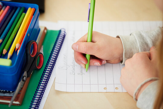 Child's hand writing