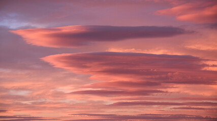 Vivid sunset clouds