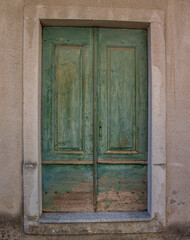 Old rustic wooden doors