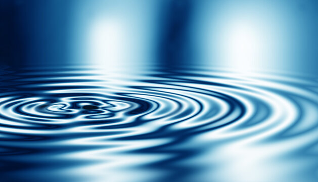 Blissful water ripples. Smoothly Animated Waves.