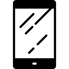 mobile phone glyph icon