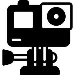 action camera glyph icon