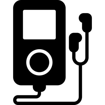 Mp4 Player Glyph Icon