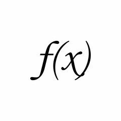 Function of x symbol icon in mathematics