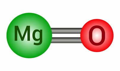 magnesium oxide (mgo) vector illustration - obrazy, fototapety, plakaty