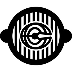 fish steak glyph icon