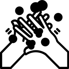 hand washing glyph icon