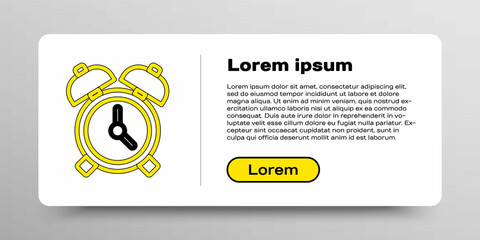 Line Alarm clock icon isolated on white background. Wake up, get up concept. Time sign. Colorful outline concept. Vector