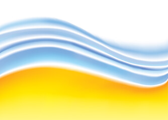 Vector drawing wavy ukrainian flag pattern