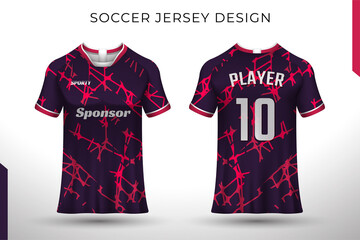 Front back tshirt design. Sports design for football, racing, cycling, gaming jersey vector.