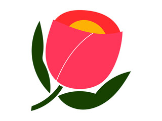 Abstract flowers hand drawn shapes and doodle design elements