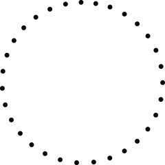 Dot circle icon decor. Black dot circle on the white isolated background. 