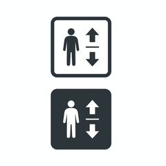 illustration of elevator, elevator symbol, vector art.  © iconation