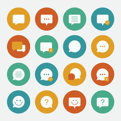 Colorful and simple message icons