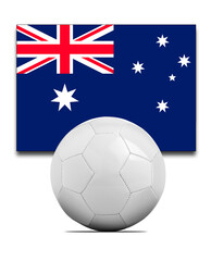 Soccer ball with Australia national team flag.