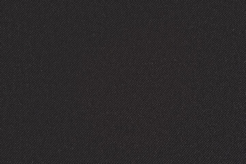 Black synthetic fabric texture, closeup detail individual threads visible