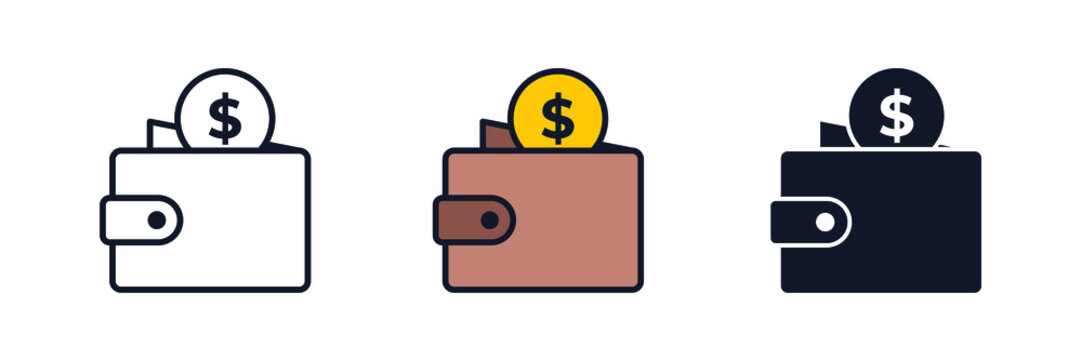 wallet icon symbol template for graphic and web design collection logo vector illustration