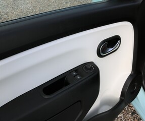 Control panel in the car door.