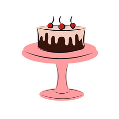 chocolate cake with cherry