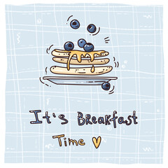 illustration with pancakes