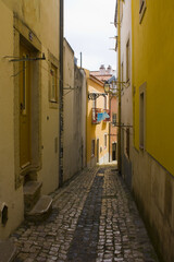 Fototapeta na wymiar Picturesque architecture of Alfama district in Lisbon, Portugal