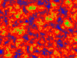 Blue red yellow sky clouds, abstract background with circles