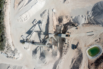 Limestone mine , aerial footage for limestone mine around Antalya Turkey