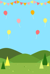 背景イラスト_山の風景