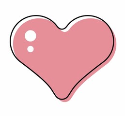 Simple colored illustration of heart vector icon