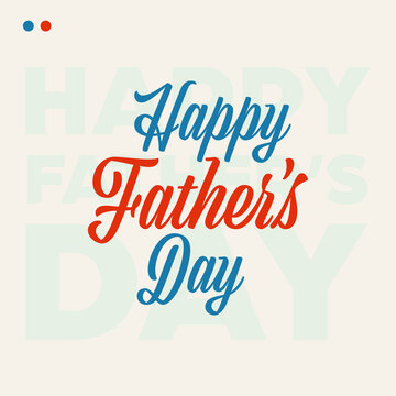 Happy Father's Day on light background