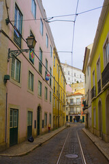 Picturesque architecture of Alfama district in Lisbon