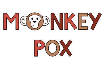 Contour letter of the monkey pox sign.