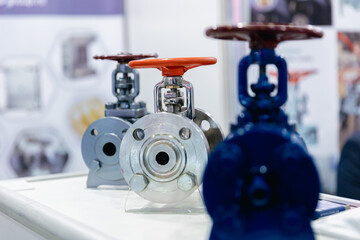 Closeup industry Auto shut-off valve on oil or gas pipe