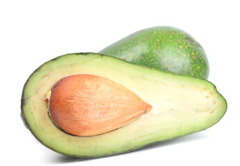  Avocado fruit isolated on white background