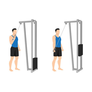 Vetor de Man doing Resistance band lying leg extensions exercise. Flat vector illustration isolated on white background do Stock banded leg extension