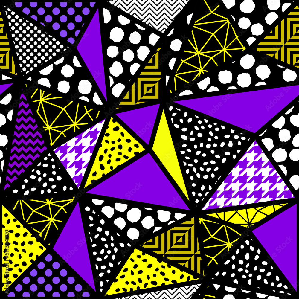 Aufkleber Seamless vector pattern. Abstract square texture