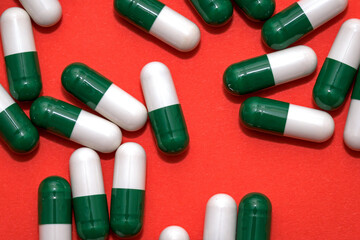 White green medical pills