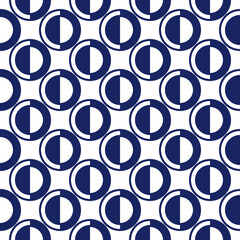 Stylized circles pattern. Circular figures seamless ornament. Geometric motif. Rounds background. Circle shapes ornate. Ethnic image. Digital paper, web design, abstract, textile print, vector work