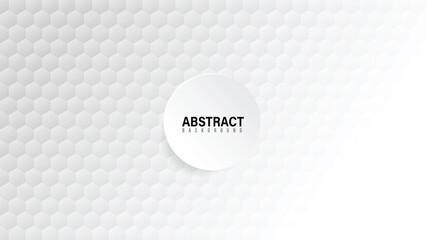 Abstract gray hexagon shape background. 3d paper for poster, flyer, cover, website, advertising. Vector illustration