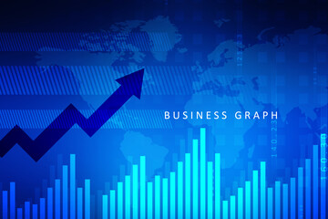 Naklejka premium 2d rendering Stock market online business concept. business Graph 