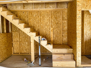 Construction of a wooden house