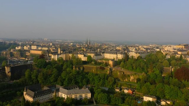 Luxembourg City 6k Drone footage