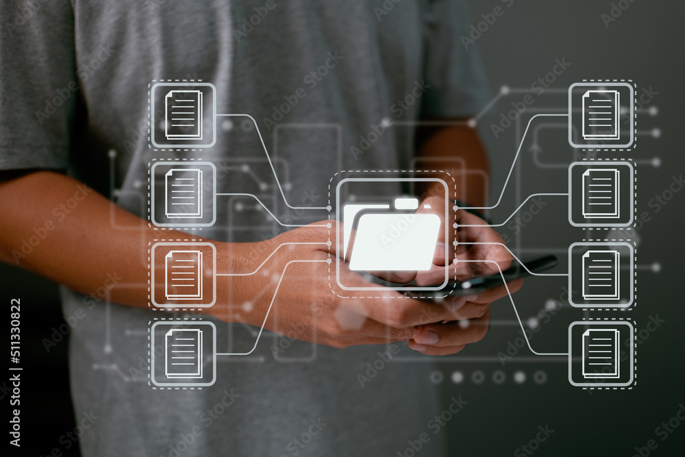 Aufkleber Online documentation database and process automation to handle files, knowledge, and documentation in an ERP environment. Corporate technology.