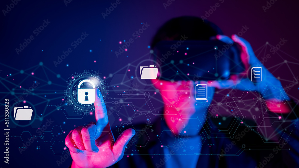 Poster Document security. DM System (DMS). Data encryption and online file storage. Sign in to cloud computing to view files in mataverse.