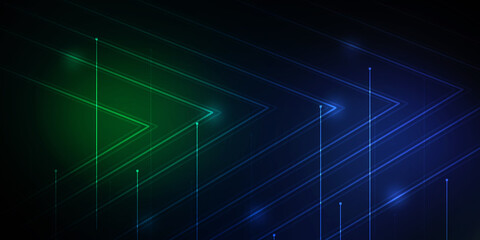 2d illustration Abstract futuristic electronic circuit technology background