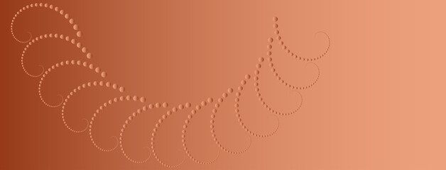 Abstract soft terra cotta wavy dots with text space for website header, banner or background design