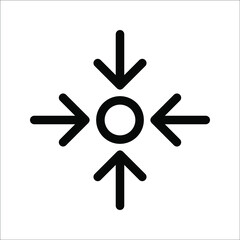 Obraz premium Meeting point vector icon. Thin line black meeting point icon, vector illustration from editable human resources concept on white background.